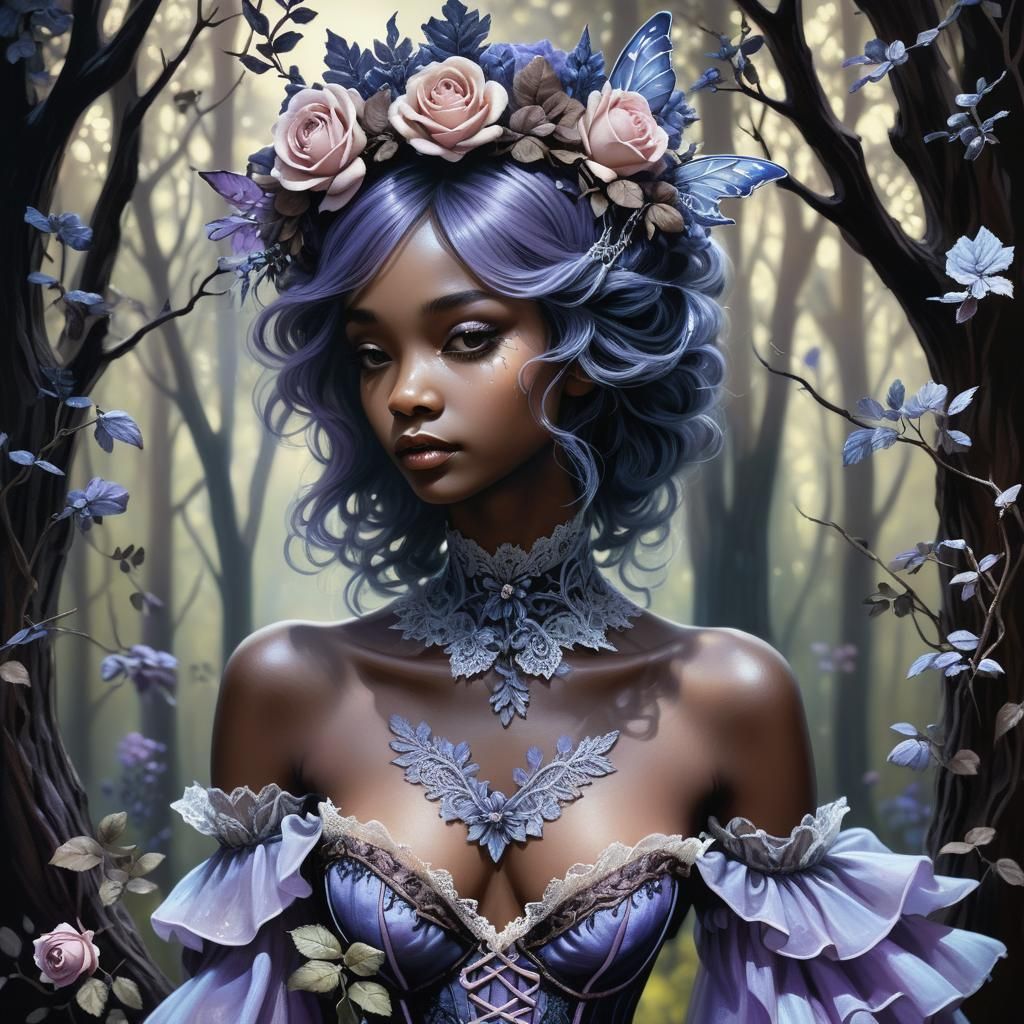 Ebony Fairy in Dark Fantasy Realism