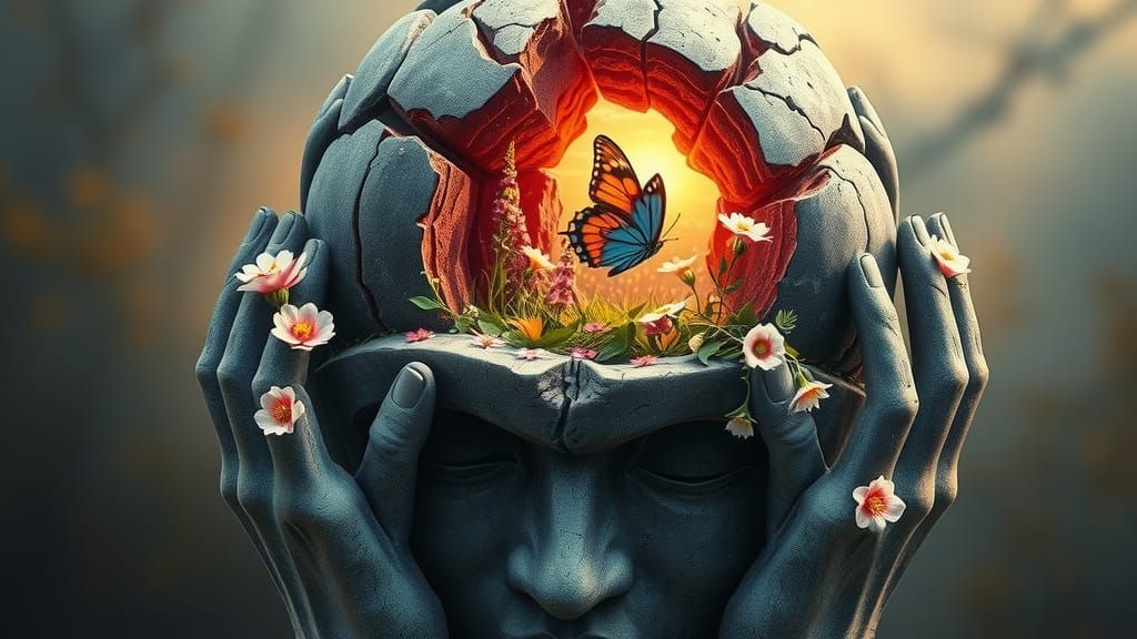 Fractured Mind's Sanctuary in Vibrant Colors