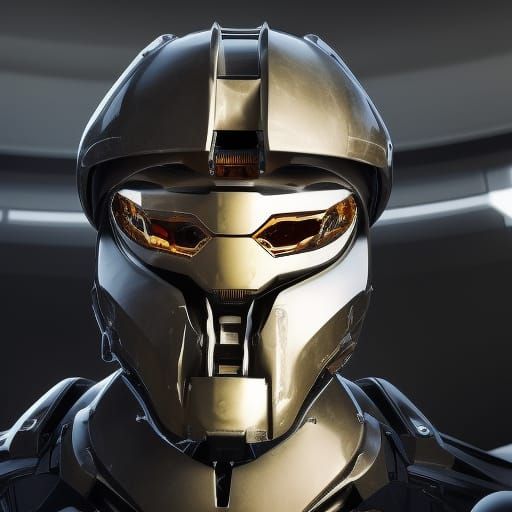 Mechanical Man with Sapphire Eyes: Digital Matte Painting