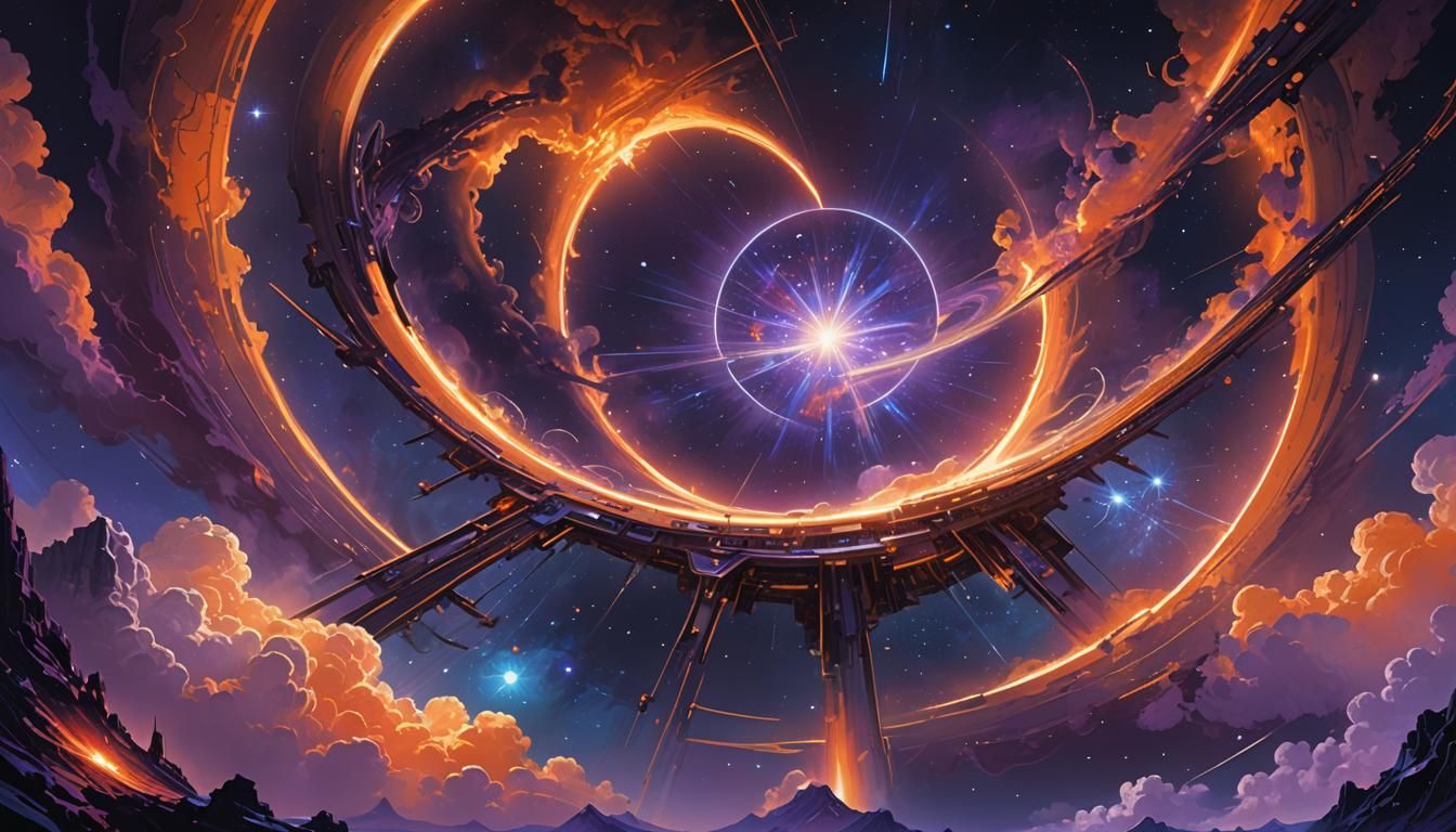 Intricate Star with Glowing Tendrils in Space