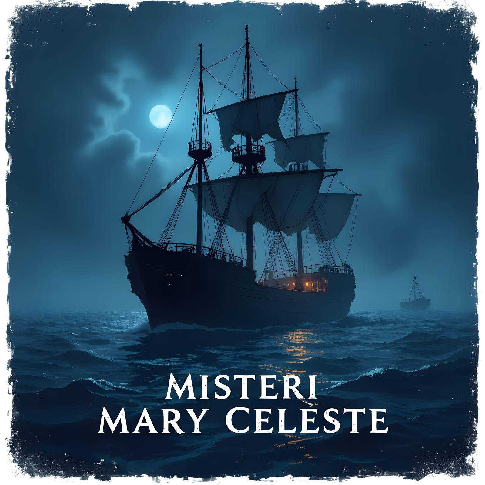 Mary Celeste in Dark Blue Mist: Illustration
