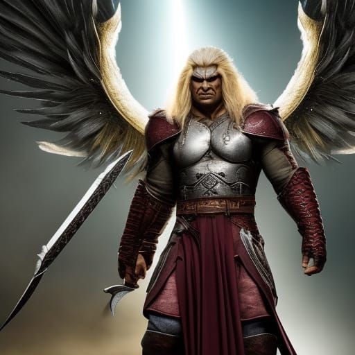 Orc with Angel Wings Digital Art