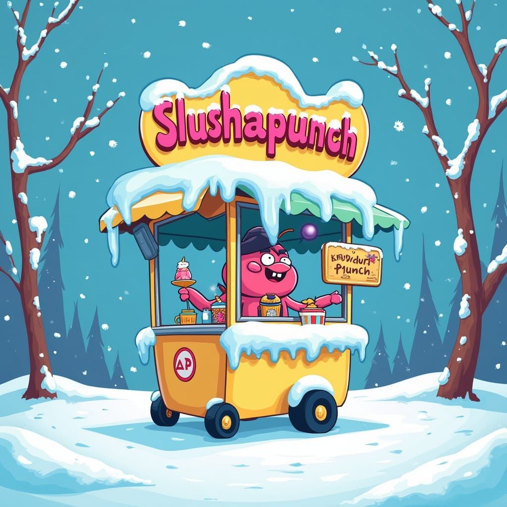 Slushapunch in Cartoon Winter Wonderland