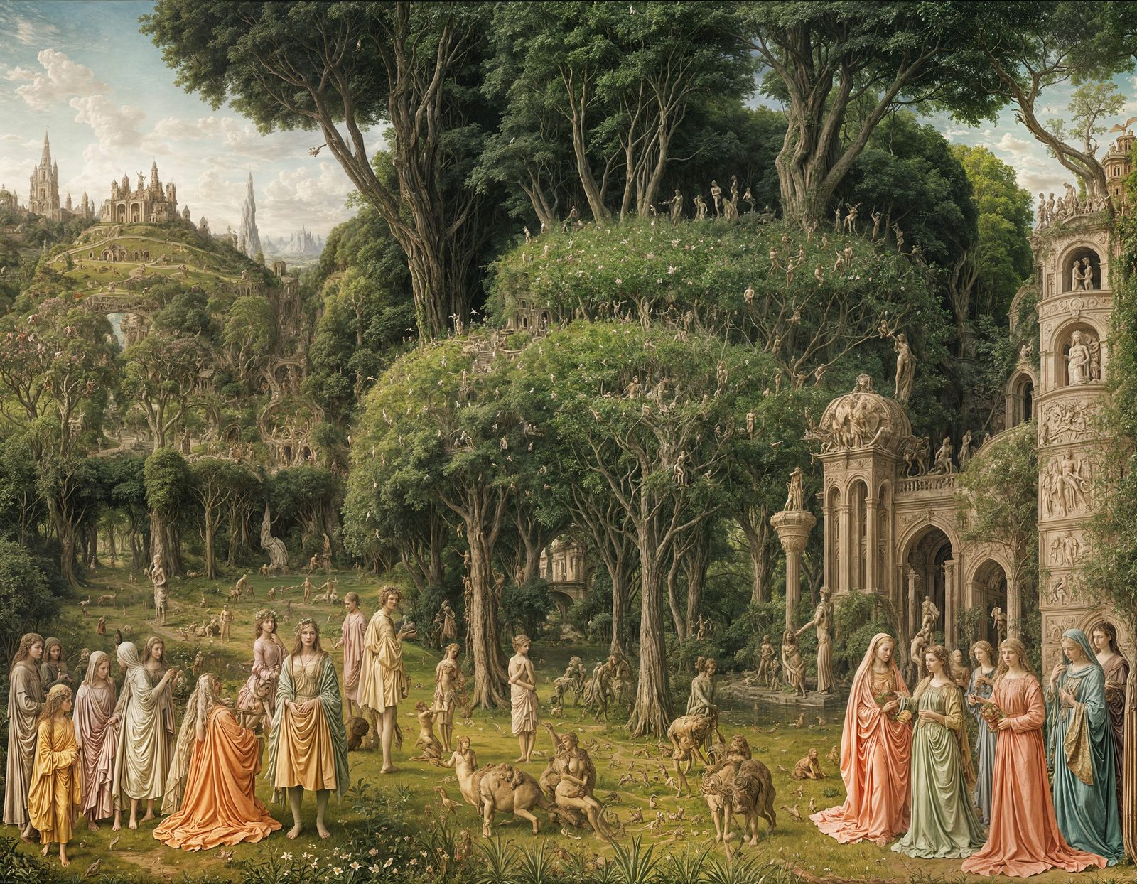 Utopian Garden Dreamscape in Renaissance Style