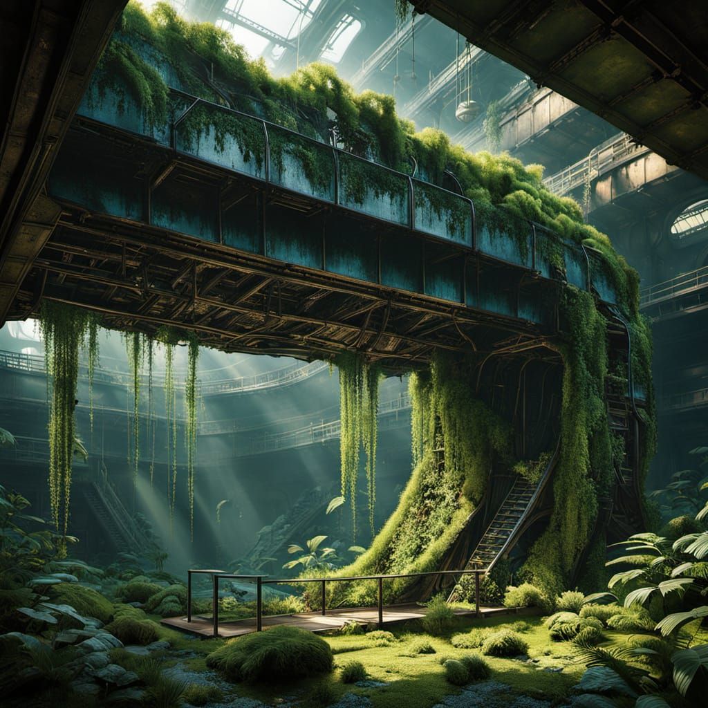 Dystopian subway entrance