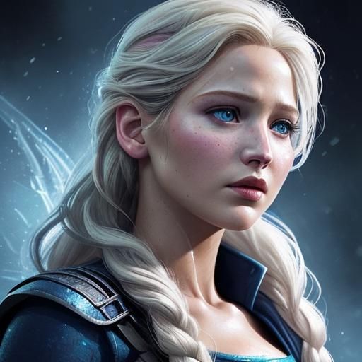 Elsa in Hyperrealistic Hunger Games Scene