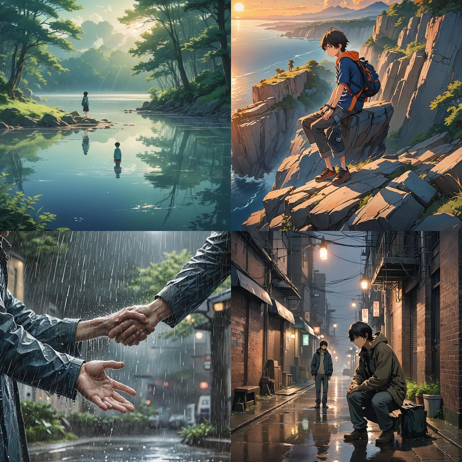 Anime Key Visual Inspired by Studio Ghibli