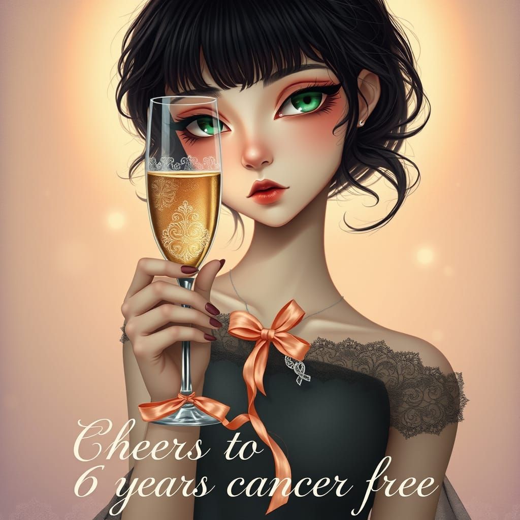 Elegant Emo Goth Girl Celebrates 6 Years Cancer Free in Whim...