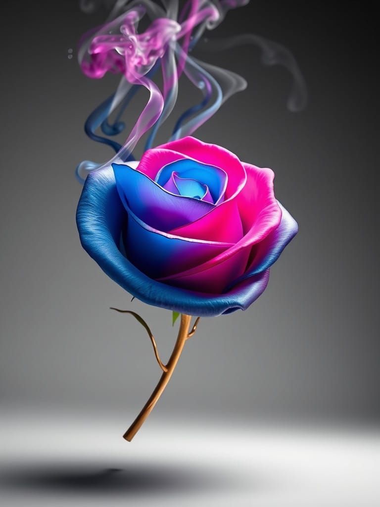 Ethereal Rose Forms in Mid-Air, Blending Surrealism and Mini...