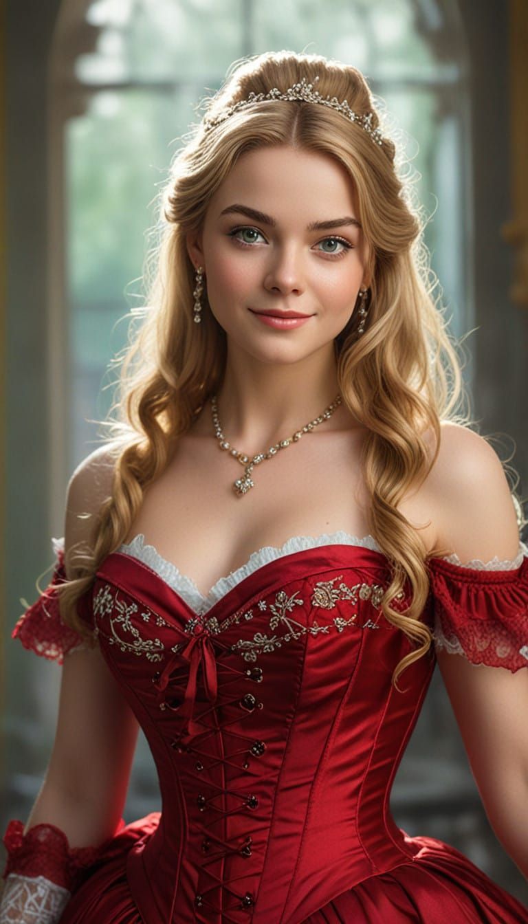 Victorian Lady in Regency Ball Gown