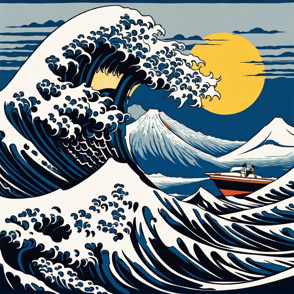 Great Wave as Early Computer Art