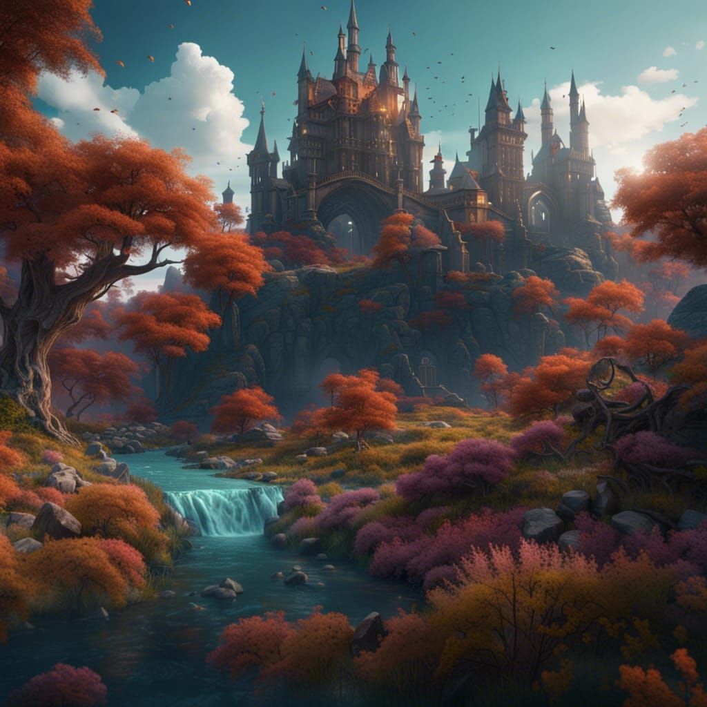 Fantastical Magical Landscape Concept Art in 8K