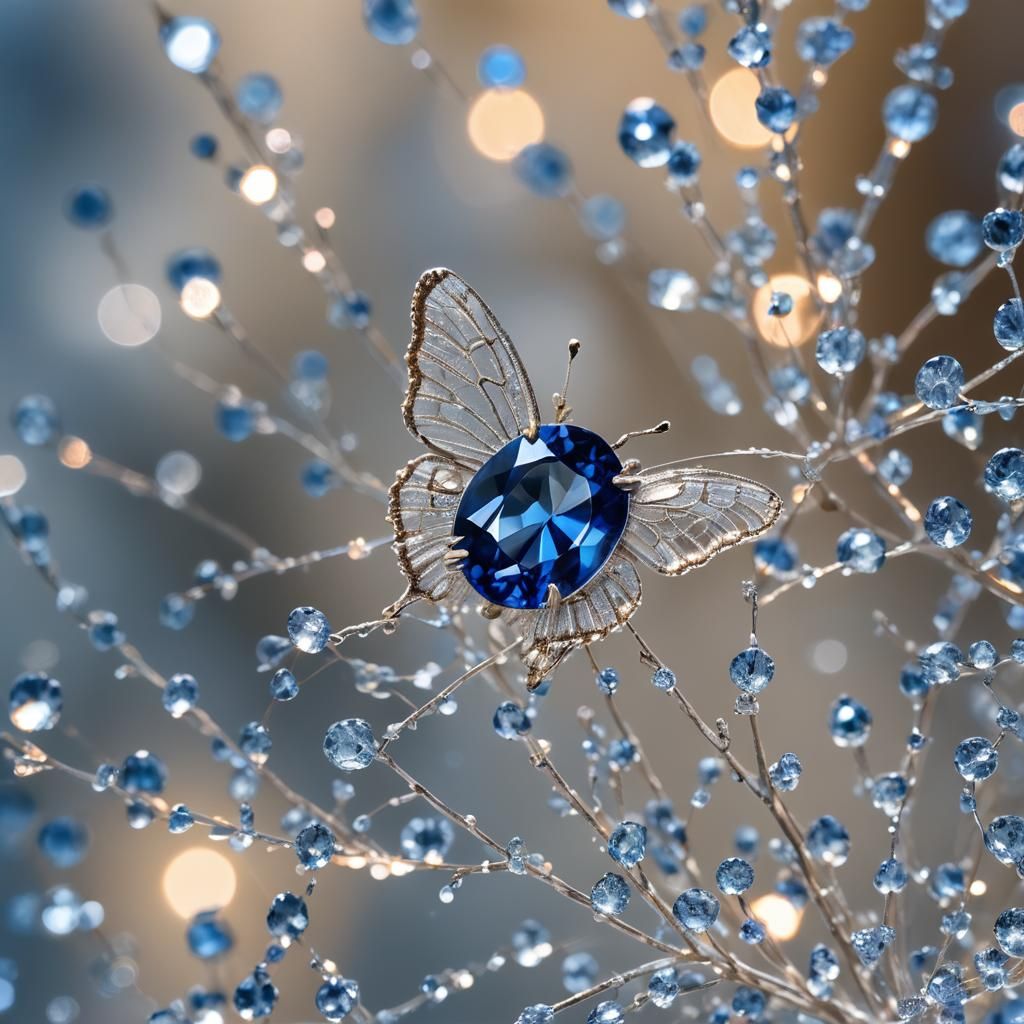 Macro Sapphire Butterfly: High-End Jewelry Photography