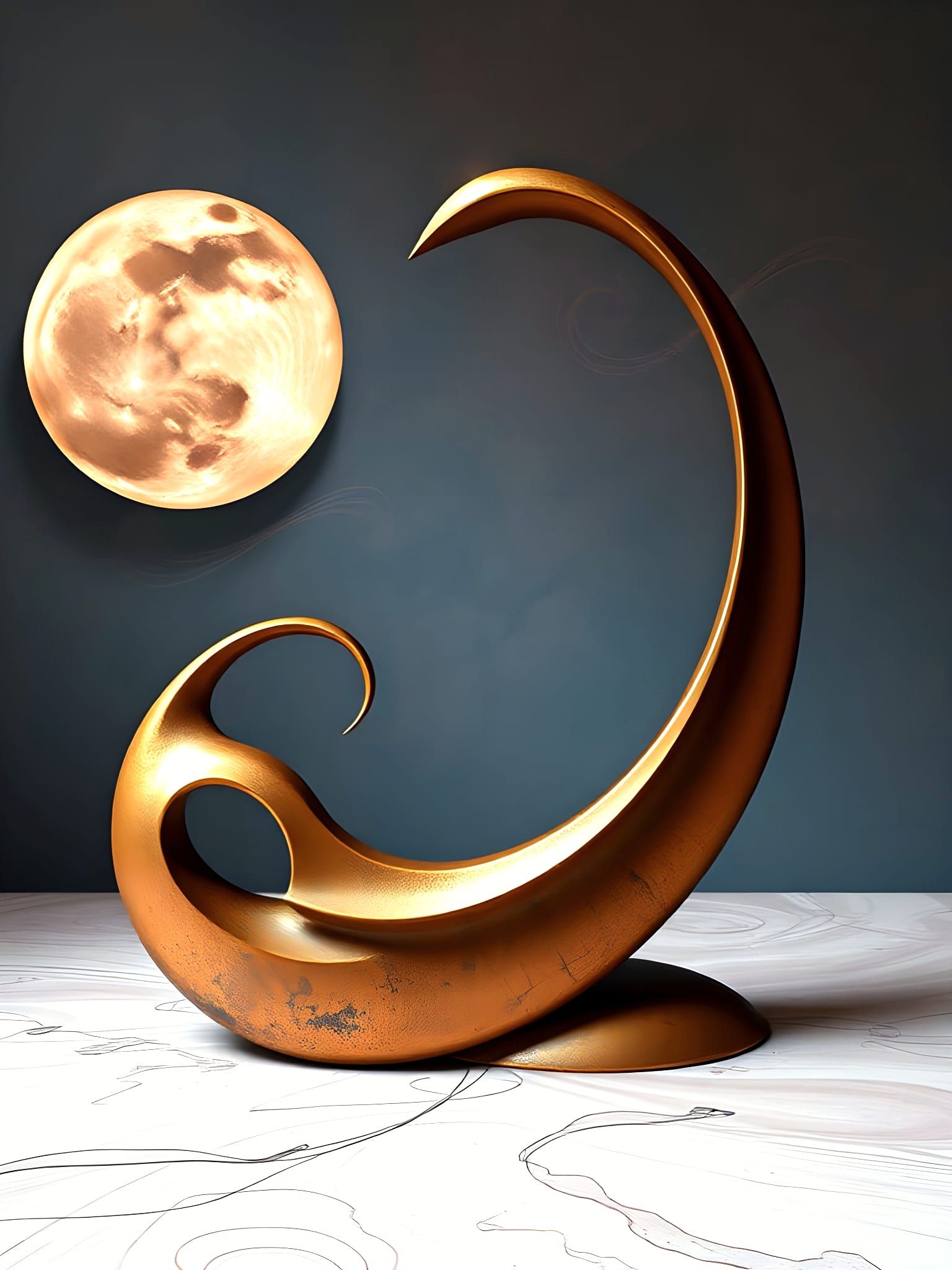 Abstract Femininity in Patinaed Bronze Sculpture