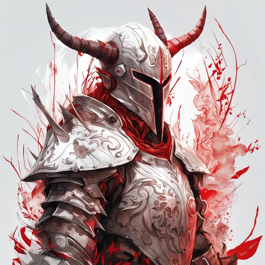 Wood Knight in Ornate Armor, Digital Art