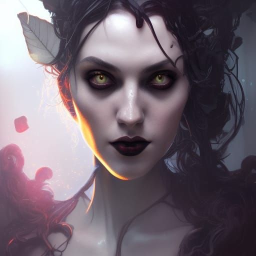 Gothic Witch Portrait in High Resolution