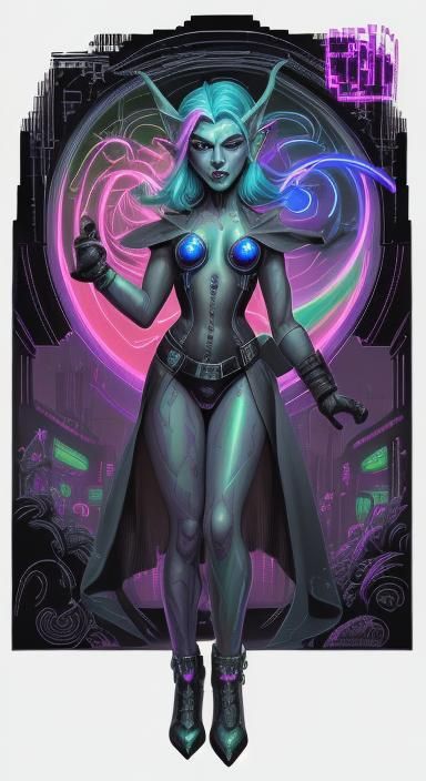 Androgynous Elf in 16-bit Pixel Art Style