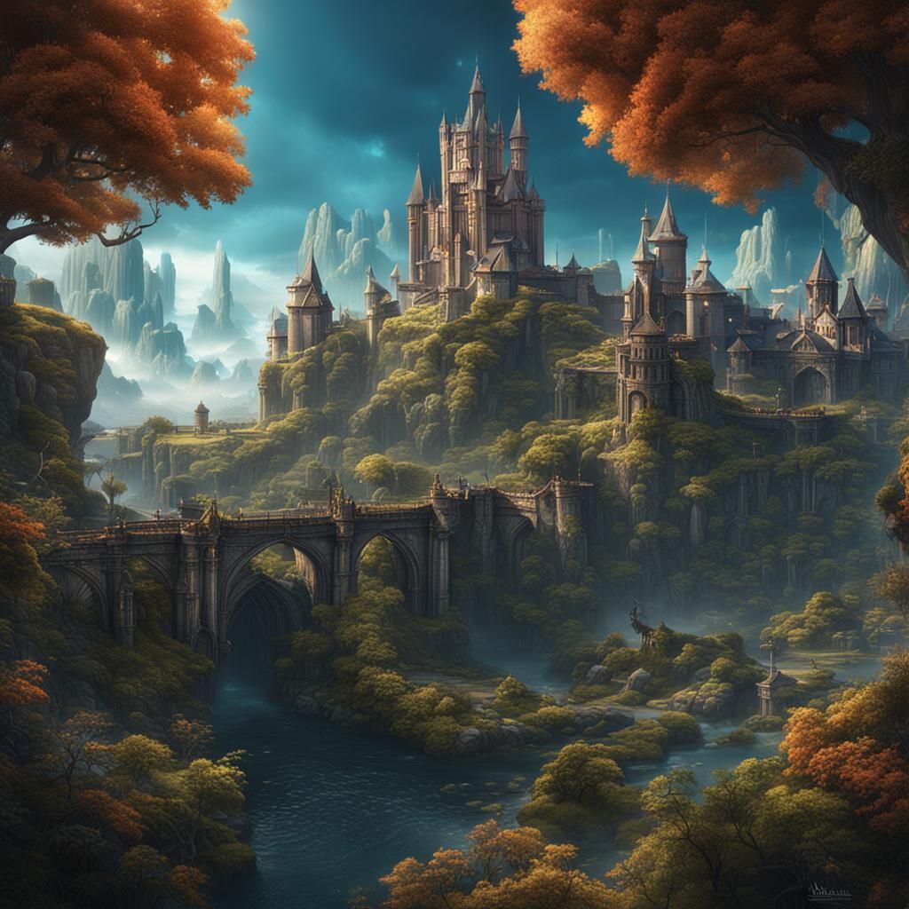 Invisible Cities Revealed by Moonlight: Fantasy Concept Art