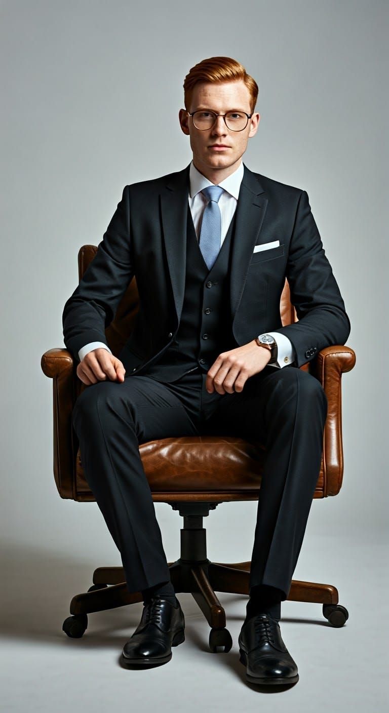 Confident Gentleman in 1930s-Inspired Formal Wear