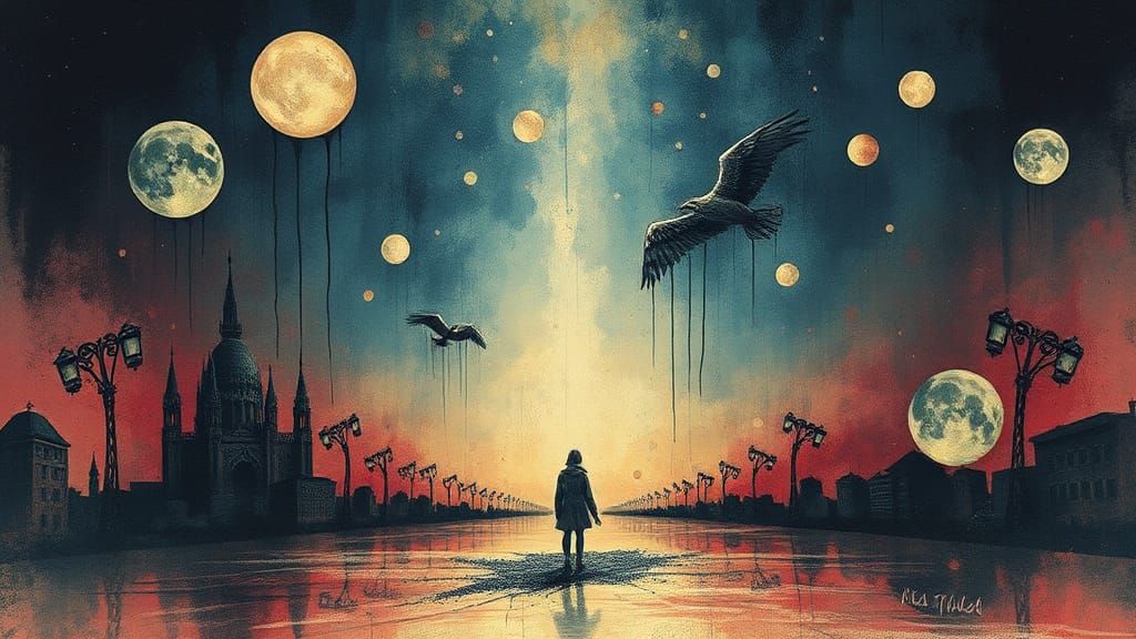 Surreal Dreamscape: Political Extremism in Alcohol Ink