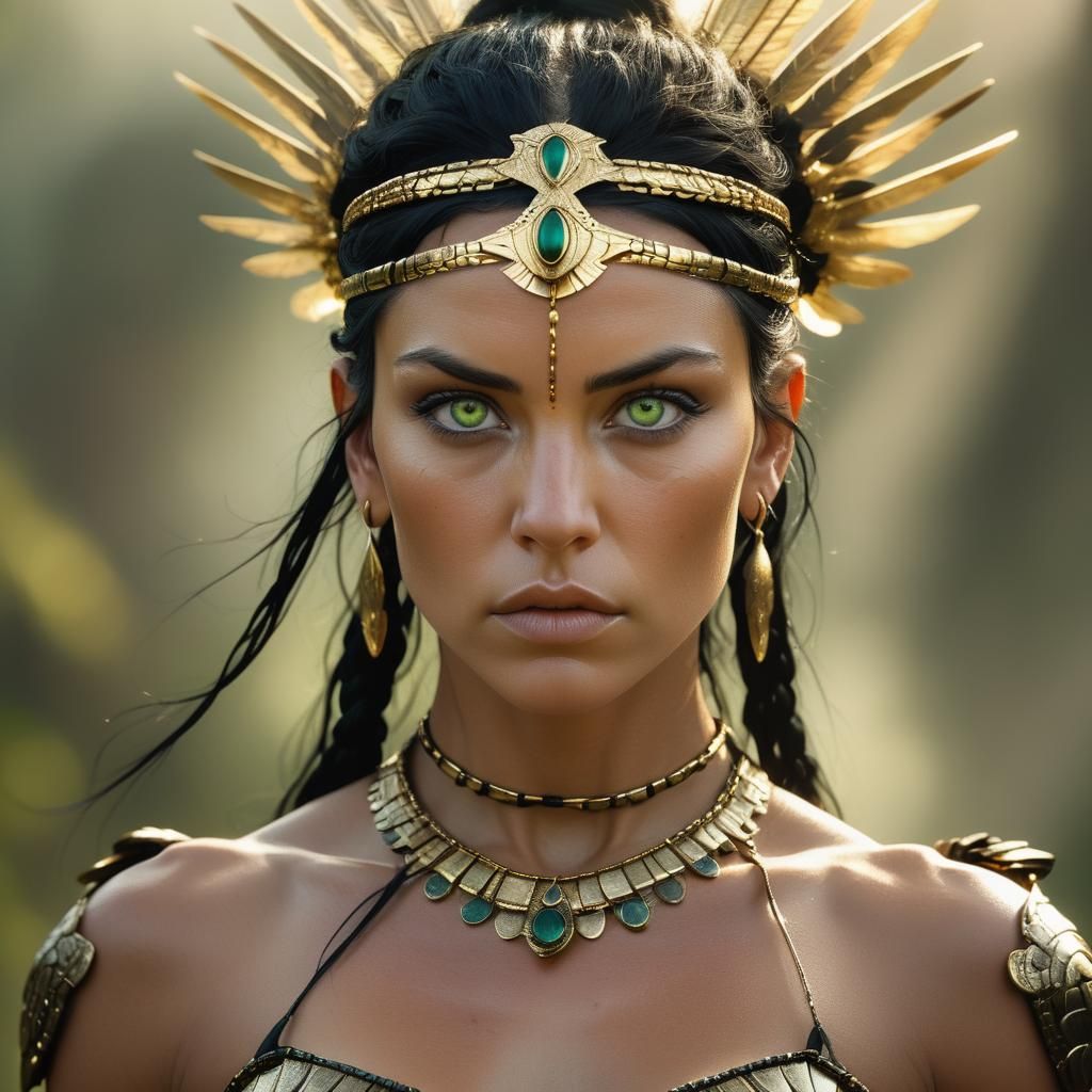 Amazon Warrior Queen Portrait in Godlike Lighting