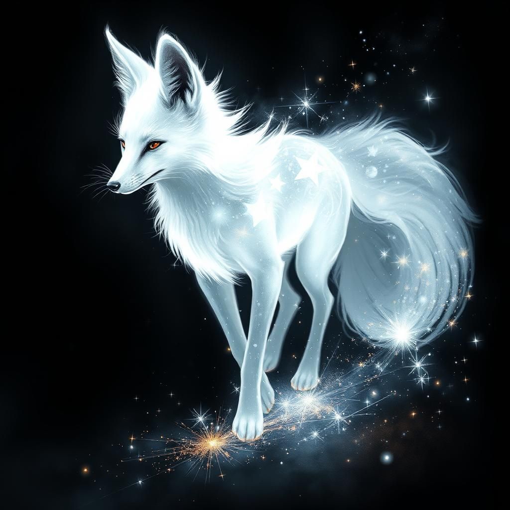 Luminous Fox Spirit in Mystical Realm
