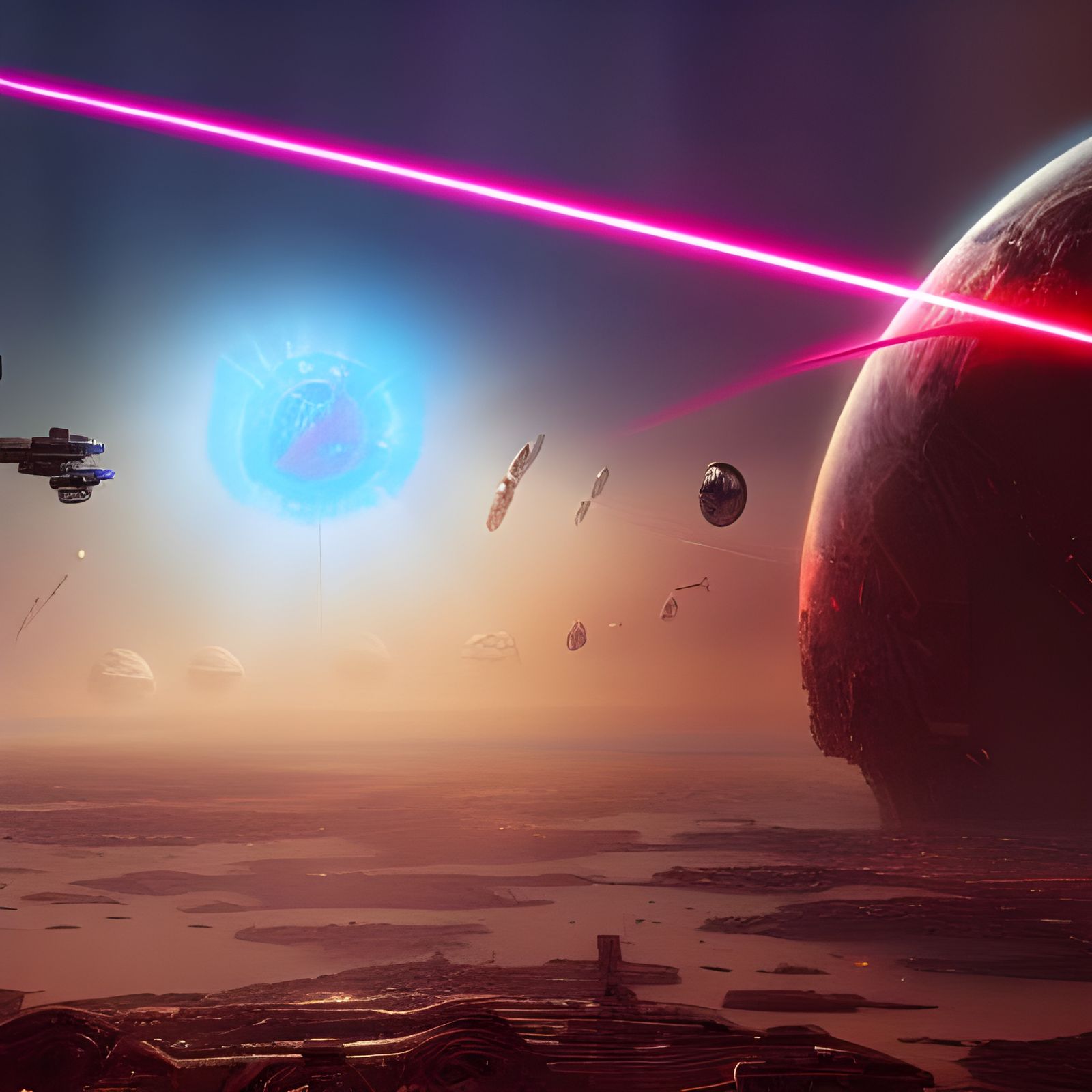 Planet Destruction by Laser Beam: Digital Matte Painting