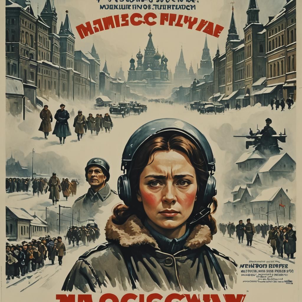 Vintage Soviet Film Poster: Moscow Doesn't Believe