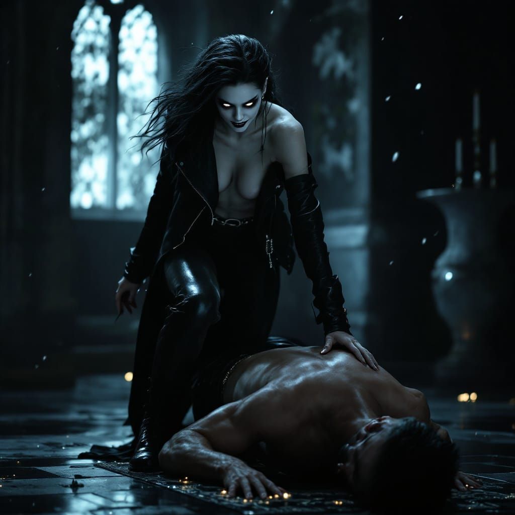 Nyx, Greek Goddess of Night, in Leather