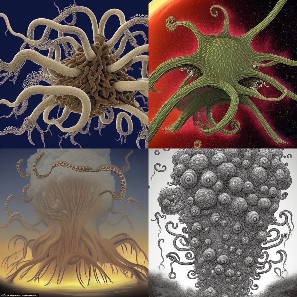 Colossal Floating Fungus with Spore Jets