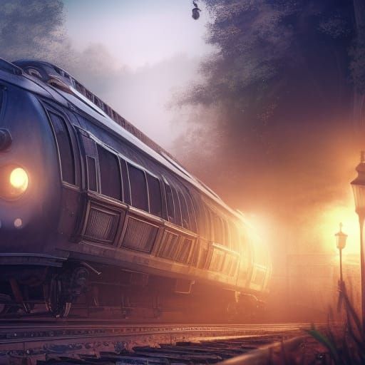Night Train in 3D Game Cinematic Style