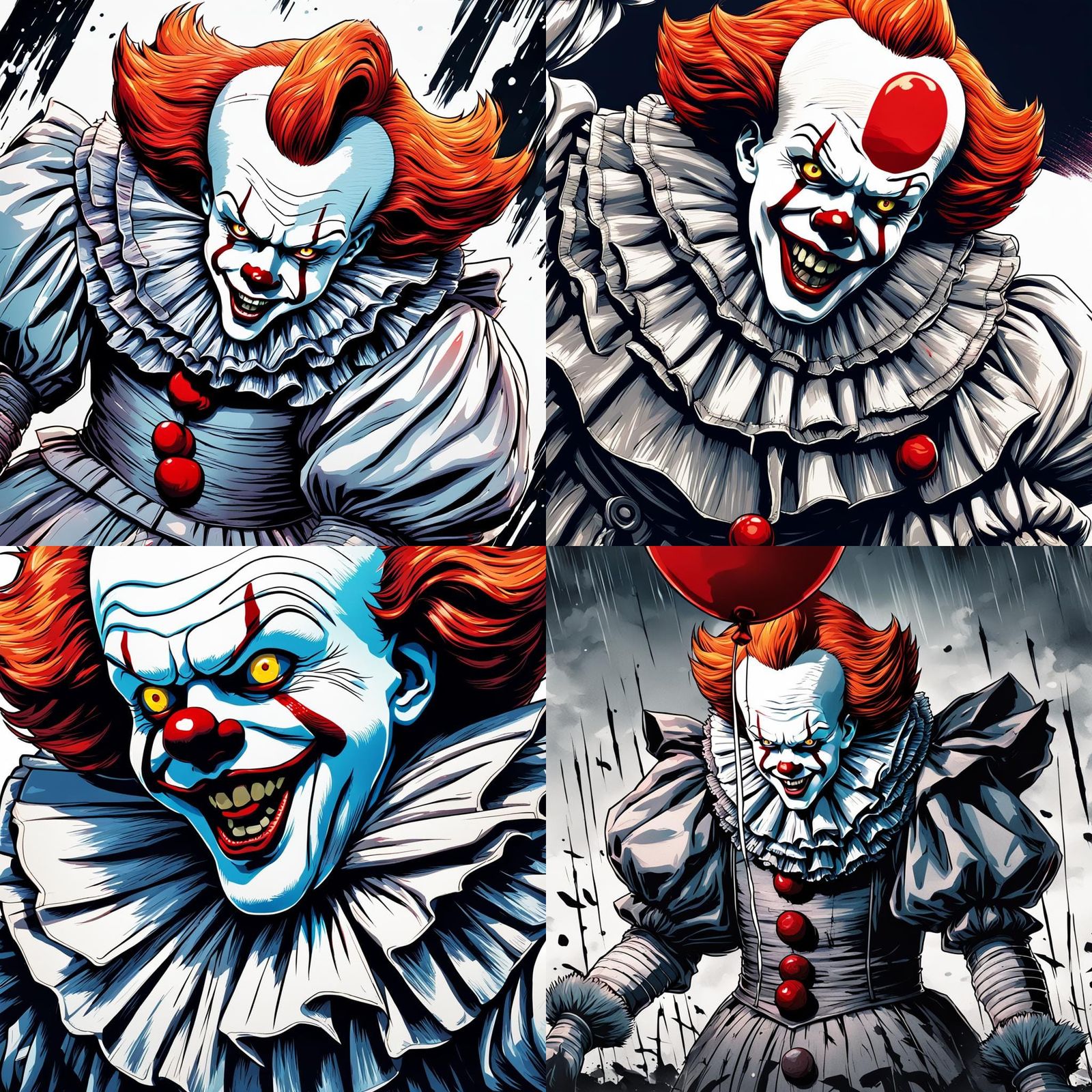 Pennywise Anime Manga Cel-Shaded Style
