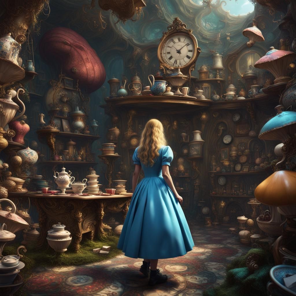 Alice in Wonderland Online Shopping in Detailed Matte Painti...