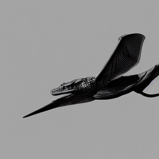 AI Interpretation of a Flying Reptile
