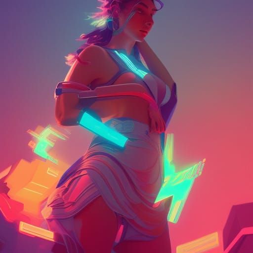 Hyperdetailed Retrowave Concept Art in 8k Resolution