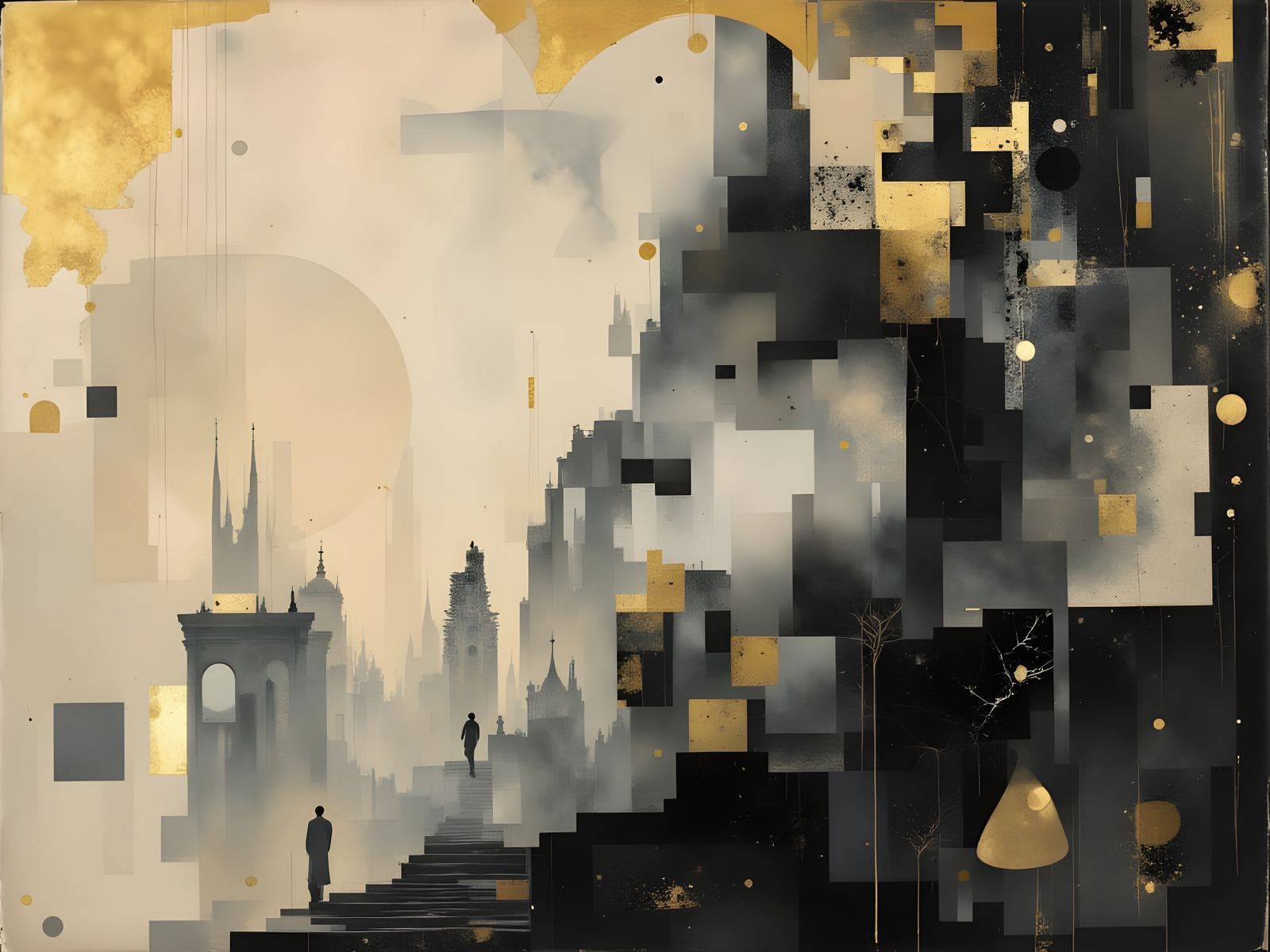 Cinematic Kintsugi Glitch Art with Multispectral Layers