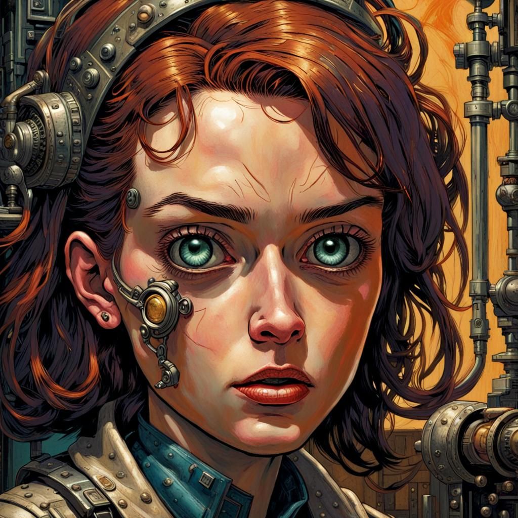 (pulp fantasy, science fiction:1.4), (raypunk, rococopunk:0.4), (biopunk, copperpunk:0.5), (cinematic impressionist Rena...