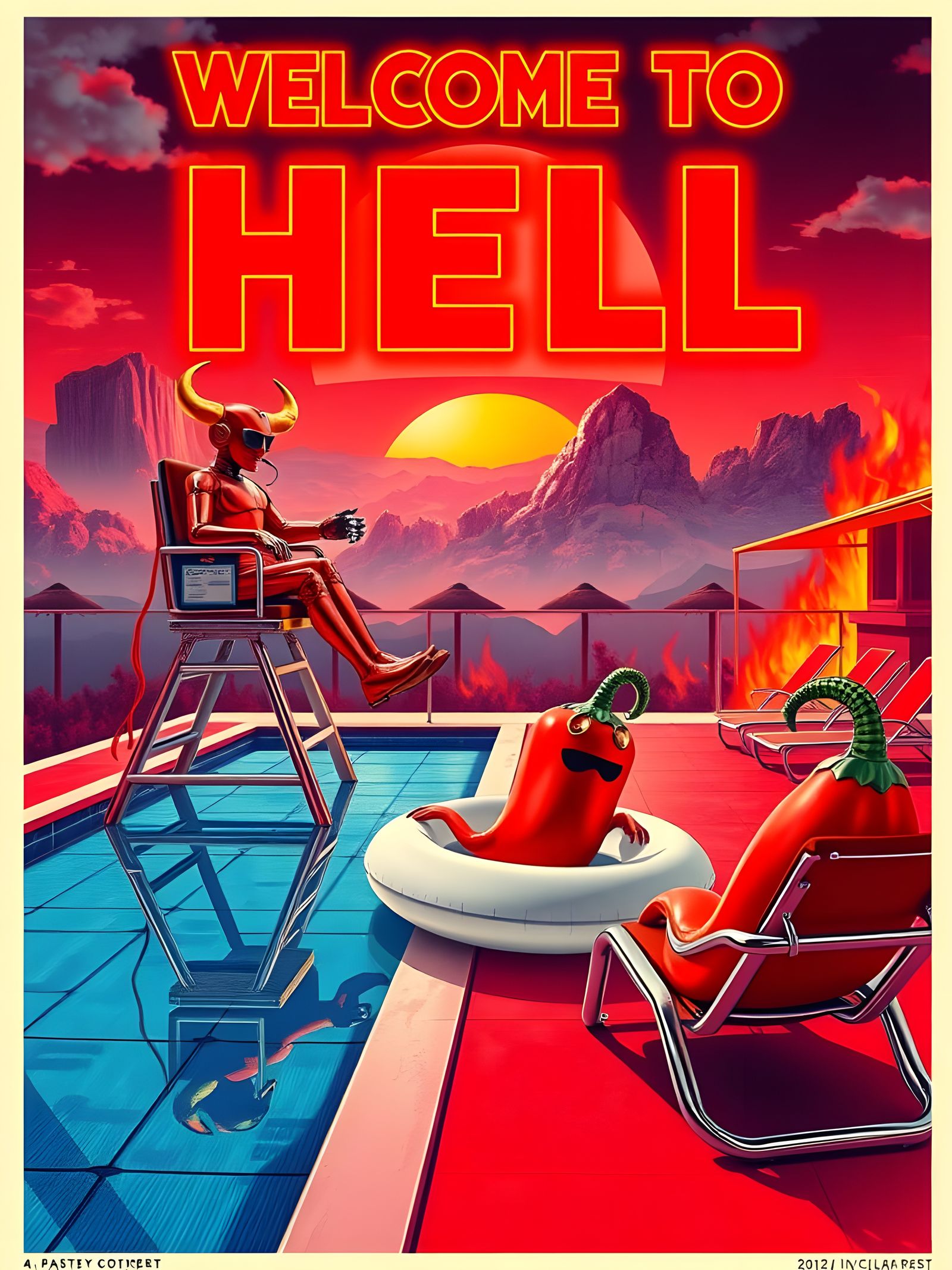 Welcome to Hell: Retro-Futuristic Art Deco Travel