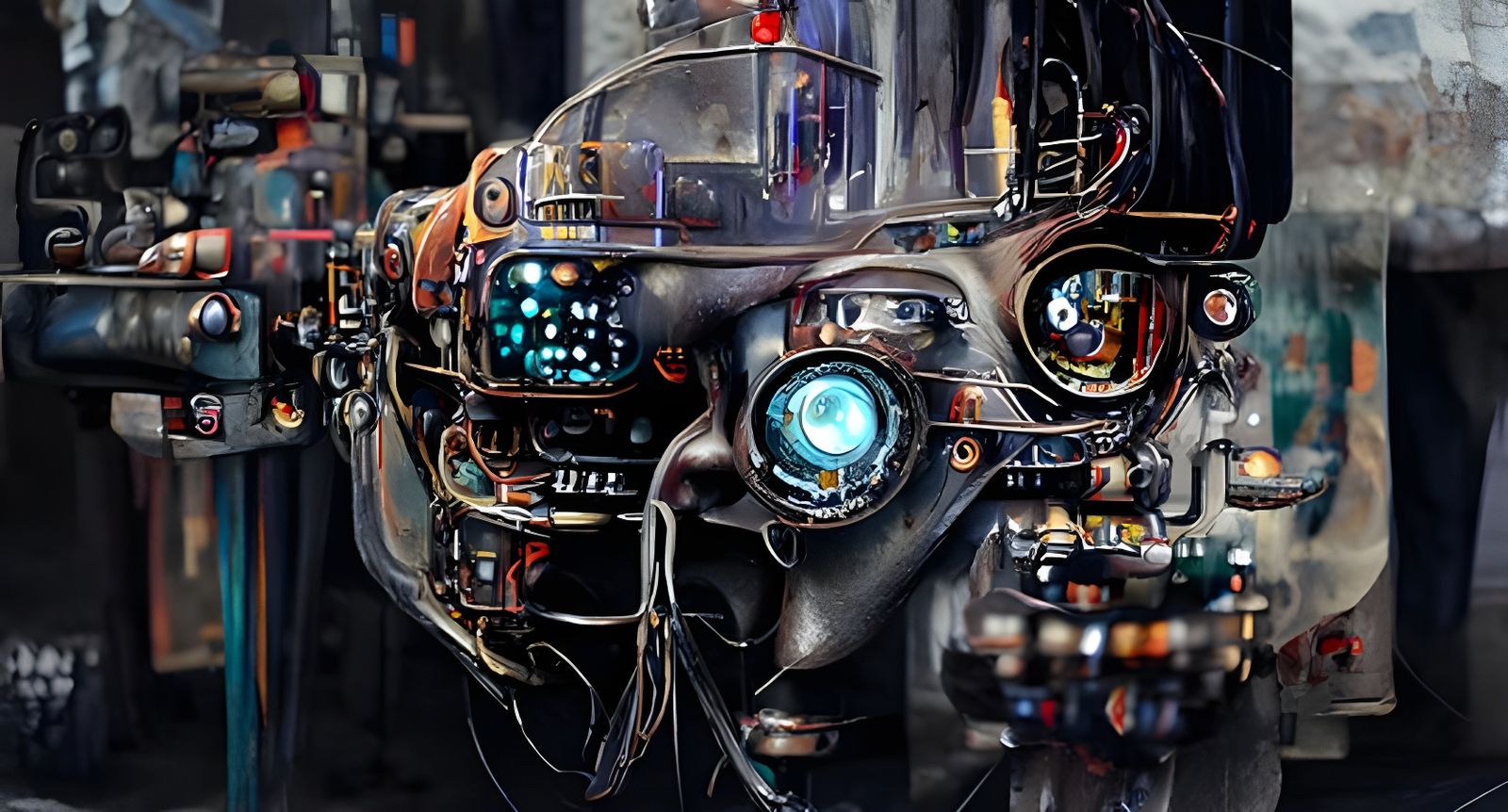 Steampunk AI Digital Art in Pastel Colors