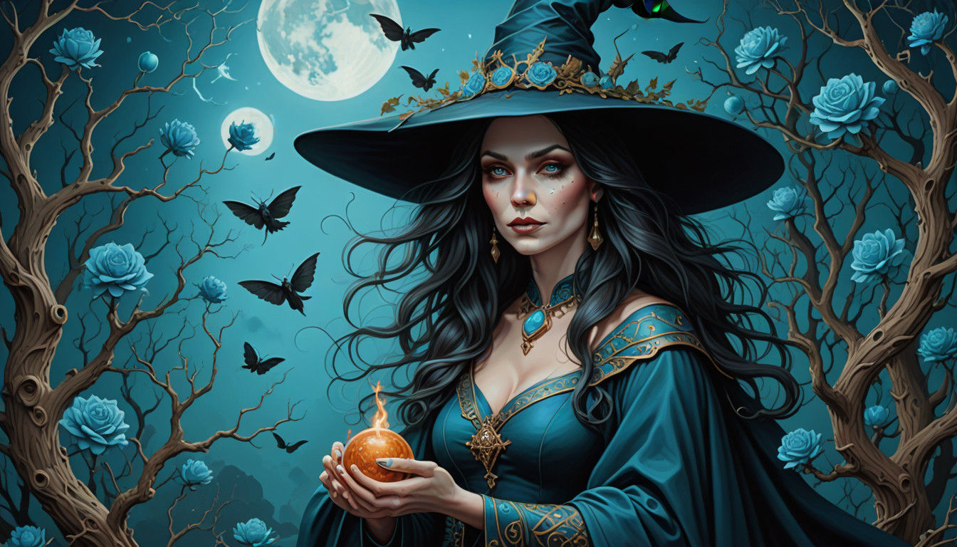 The Wylde Witch in Dreamlike Cerulean Hues