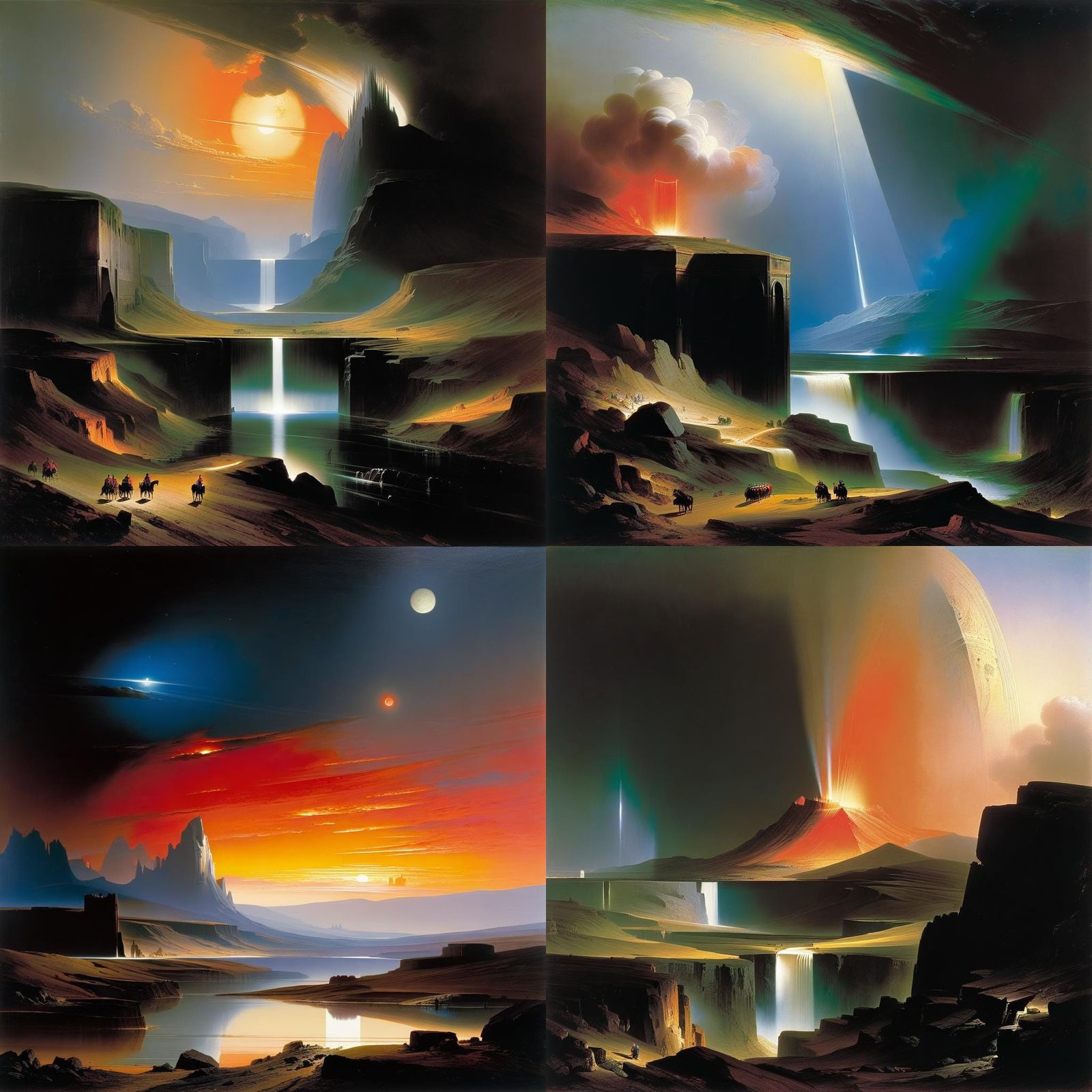 Dramatic Landscape in Romantic Style