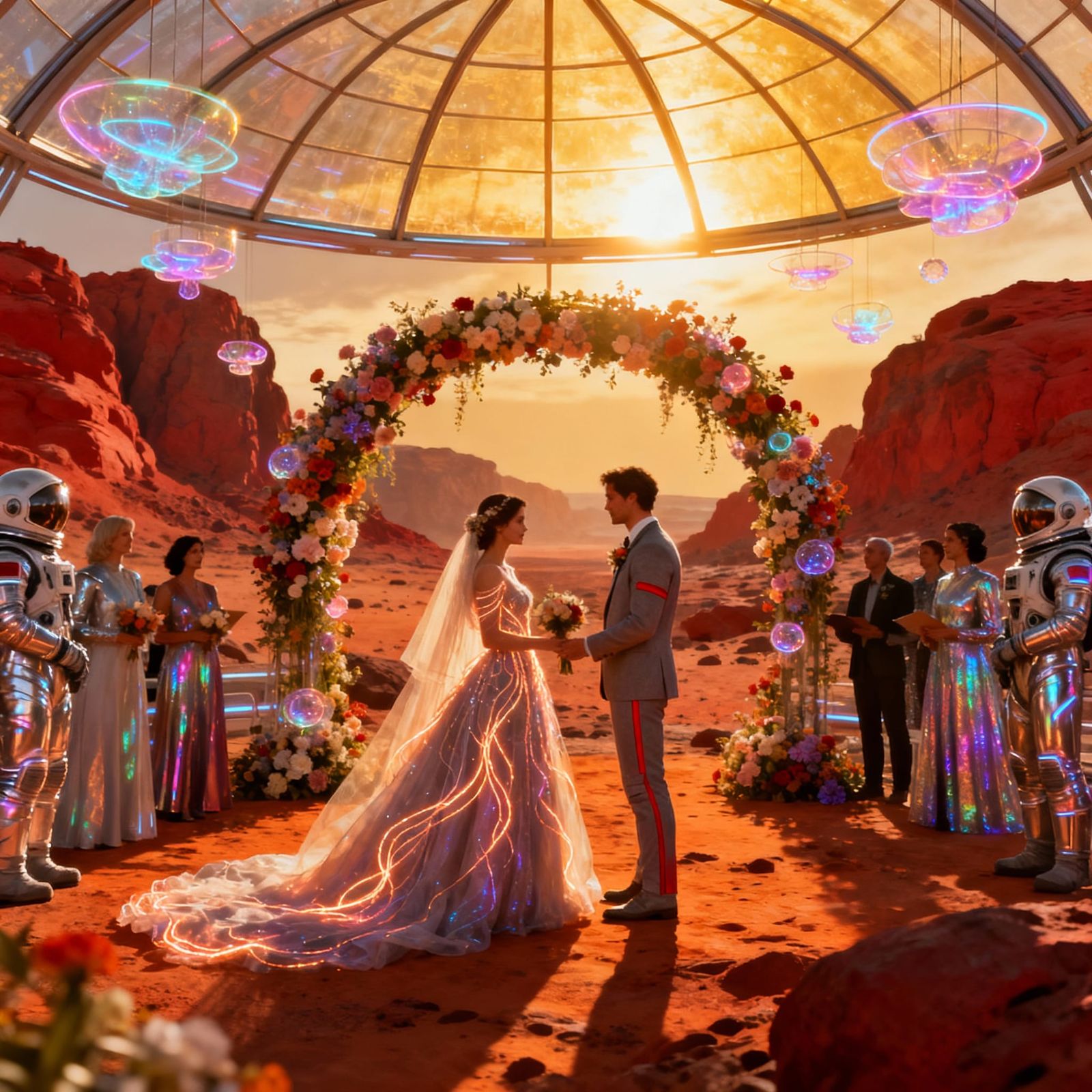 Martian Wedding Celebration in 2150