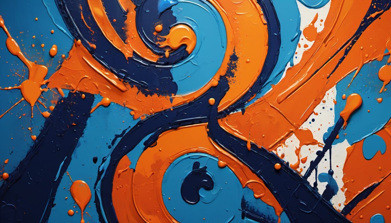 Geometric Expressionist Ampersand in Bold, Vibrant Hues