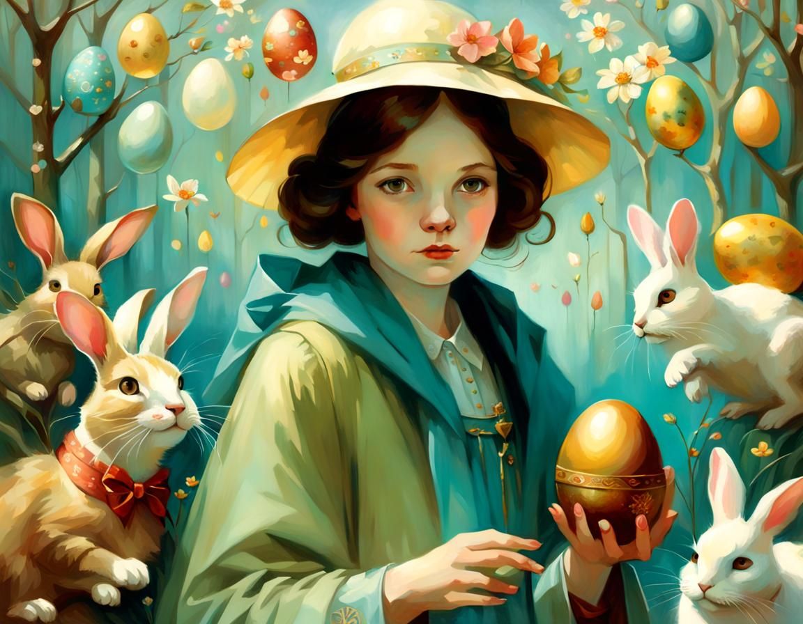 Enchanting Easter Egg Hunt in Romantic Style