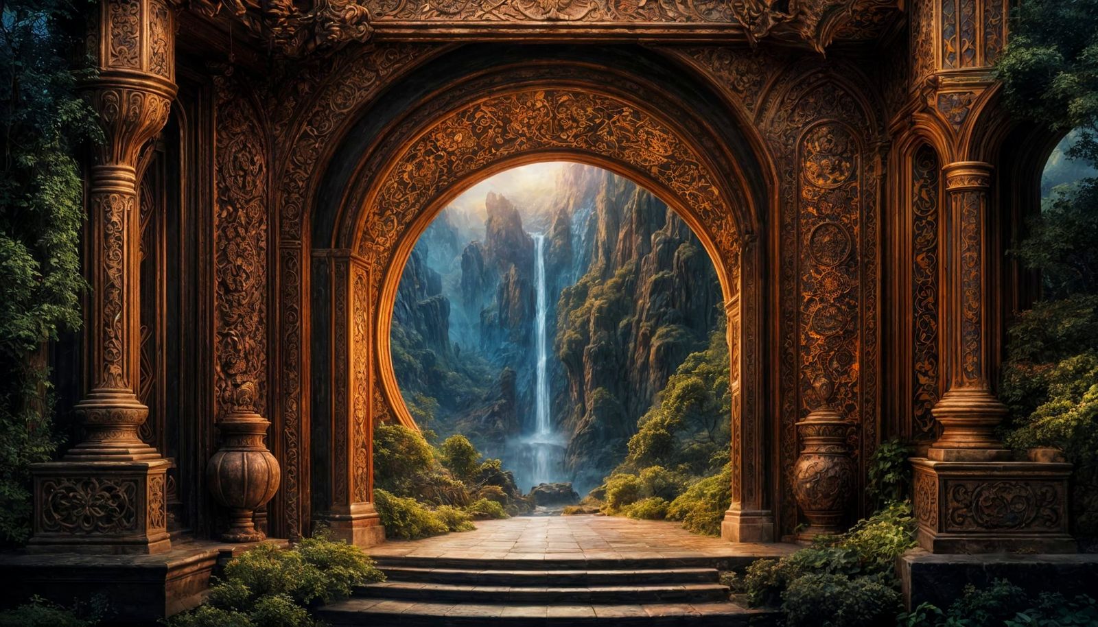 Dreamlike Doorway in Hyperreal Cinematic Style