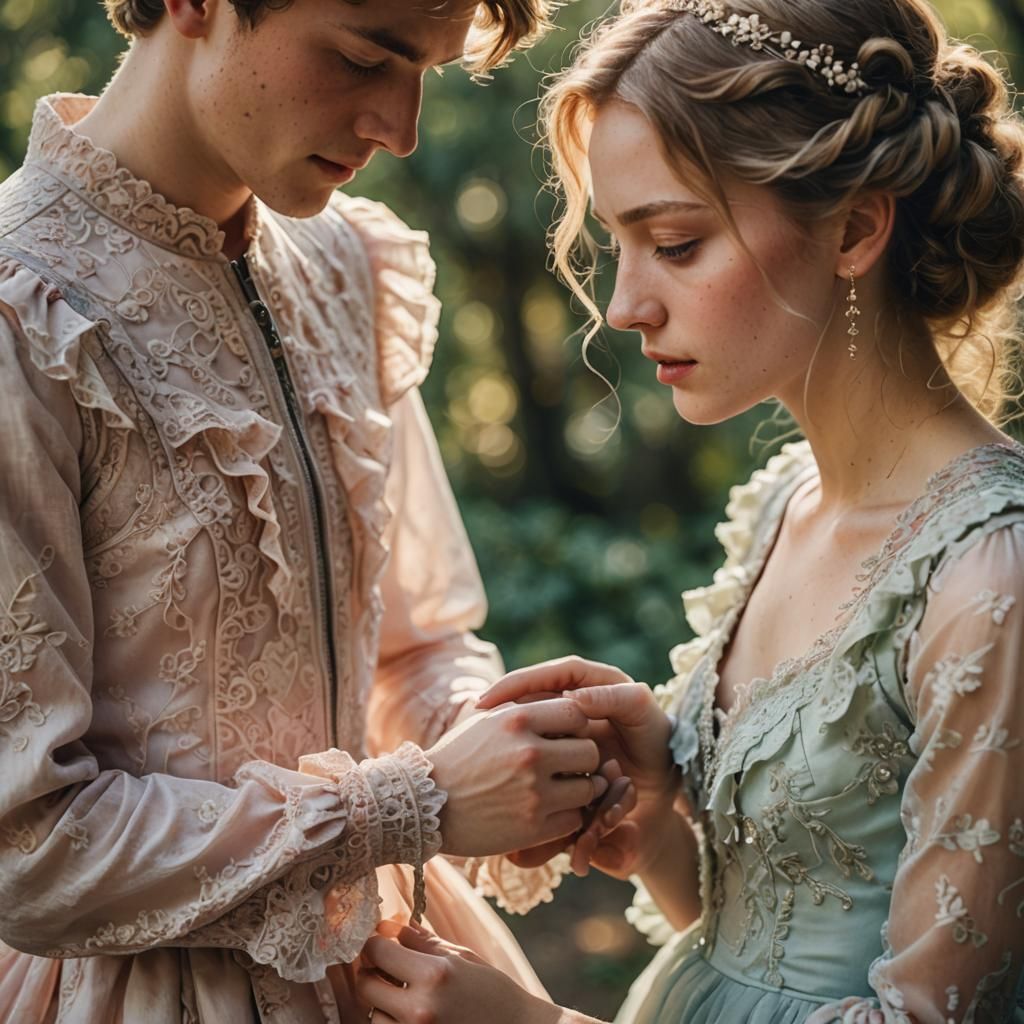 Boy in Frilly Dress Closes Zipper: Soft Pastel Photography