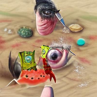 Realistic Spongebob Plankton Eye Extraction