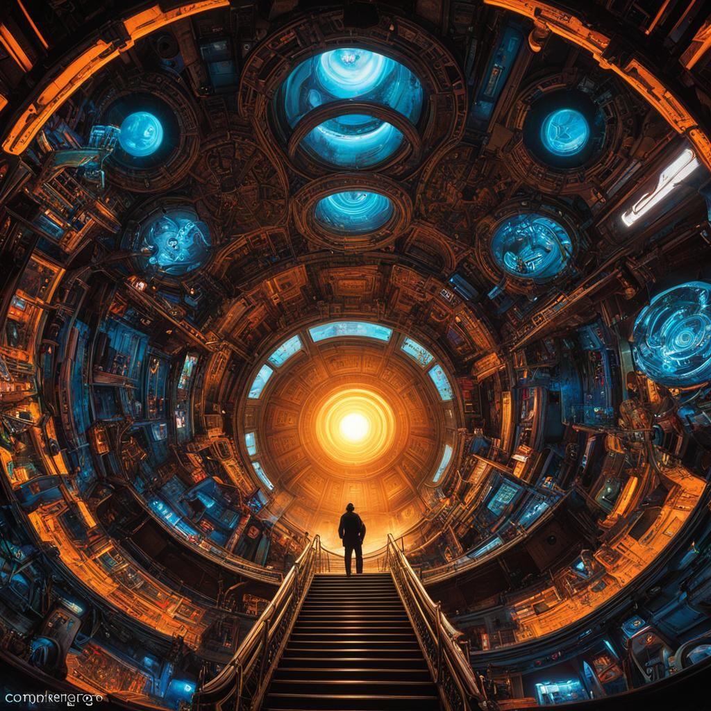 Sci-fi iconography future technology