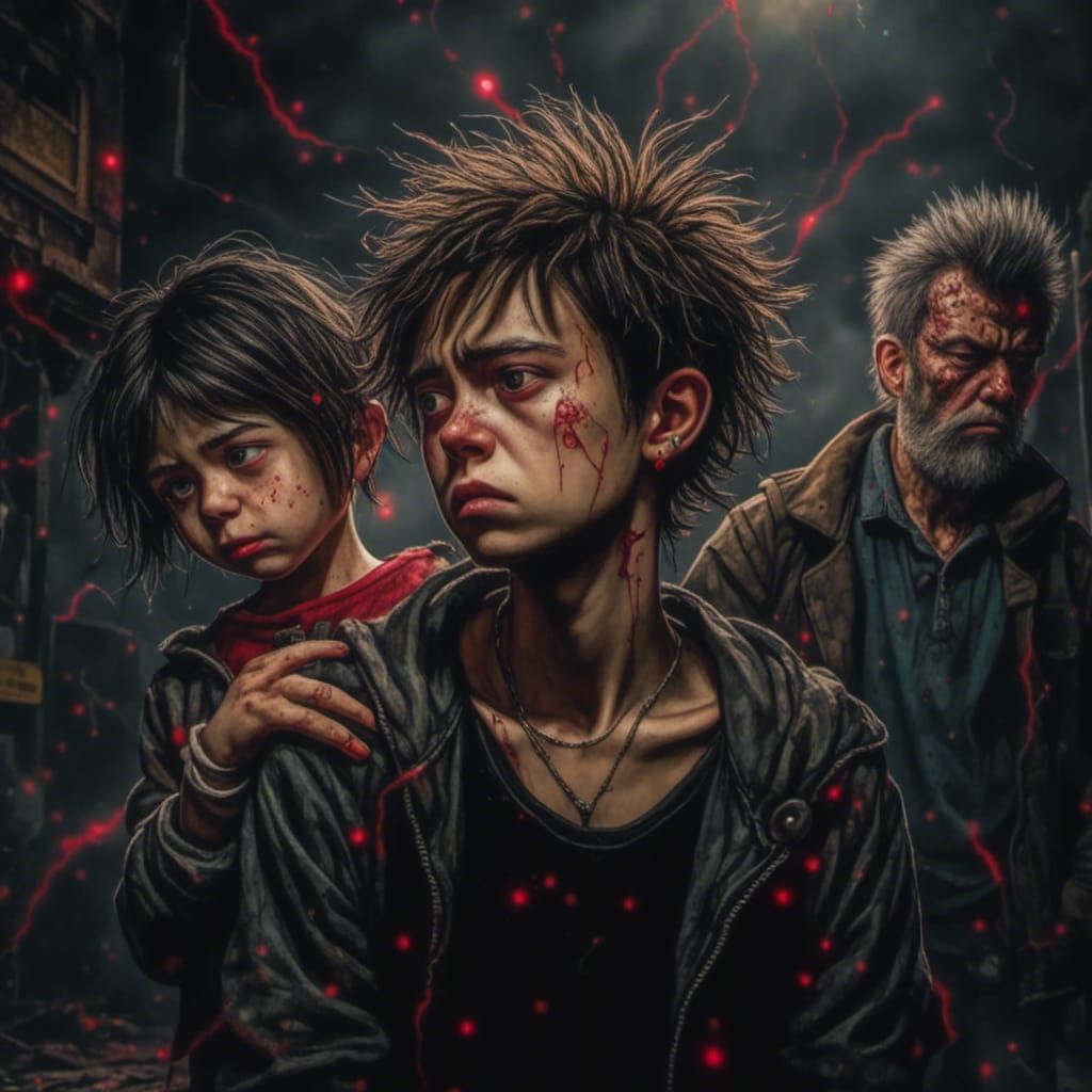 Punk Rocker's Emotional Turmoil: A Film Noir Scene