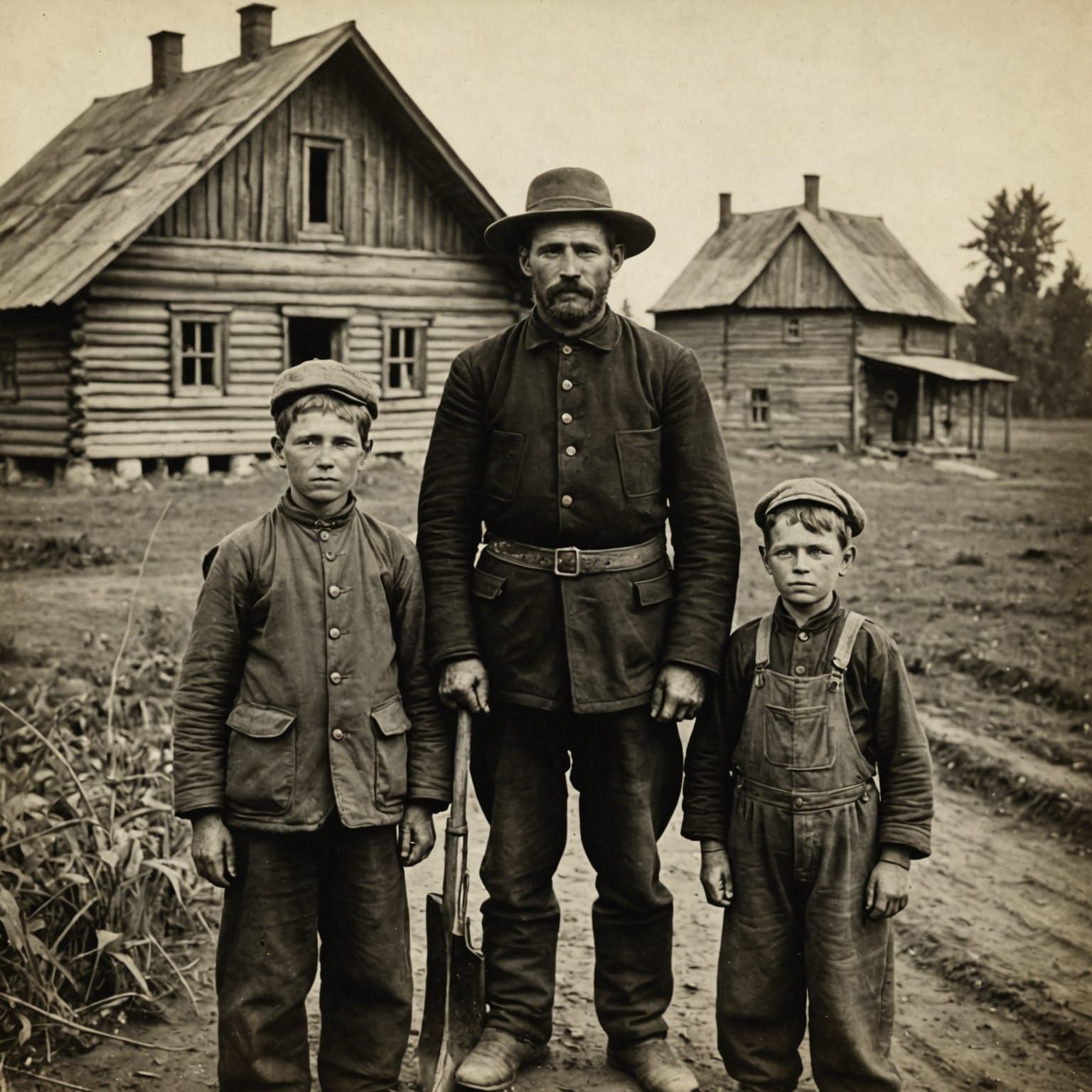 Farmer and Sons in Ryazan Province, 1910